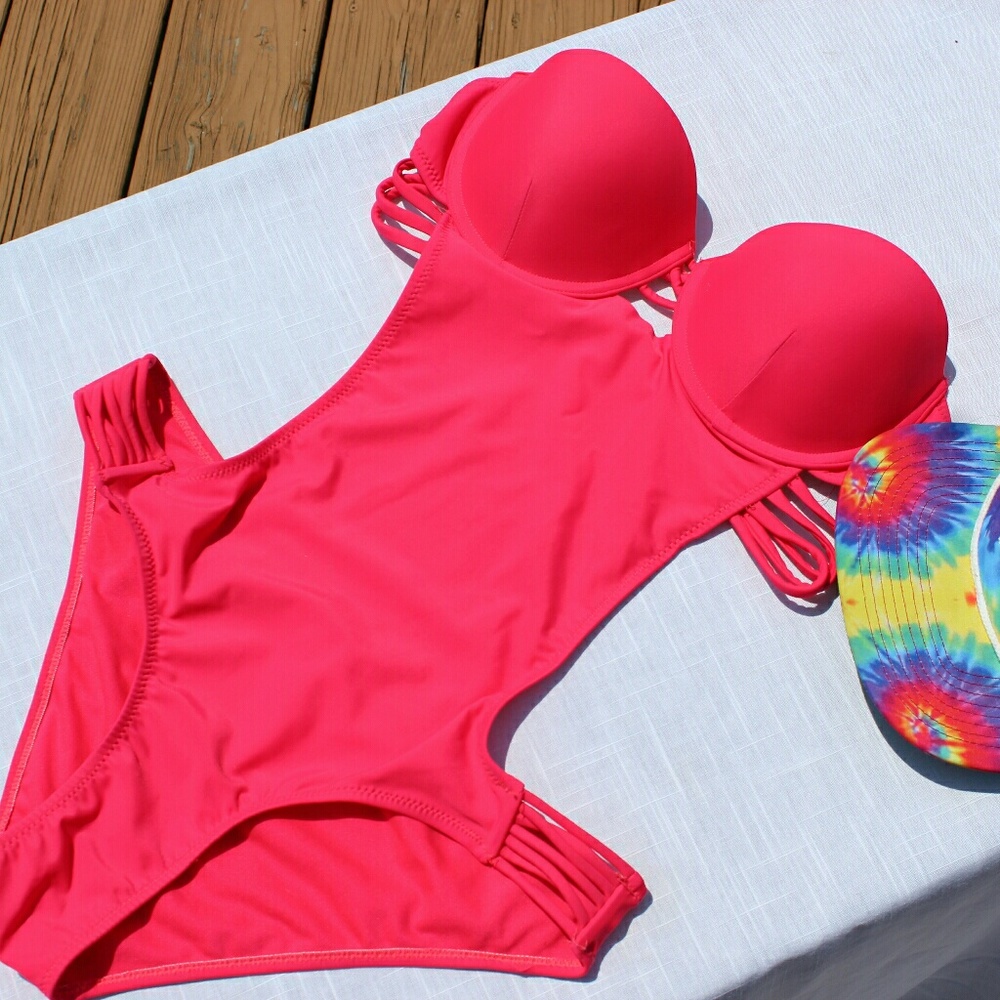 Hot pink Monokini